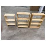 Set of 3 Wooden Shelving Units
