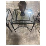 3-Piece Metal & Glass Table Set