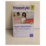 NEW FREESTYLE HYPER ABSORBENT ULTRA SOFT DIAPERS SIZE 3