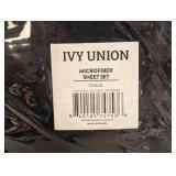 NEW IVY UNION MICROFIBER SHEET SET TWIN XL BLACK