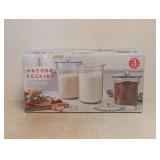 NEW ANCHOR HOCKING GOODE SUNDRY JAR GLASS 3PC