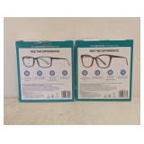 (2) NEW FOSTER GRANT +2.00 READING GLASSES 3PK