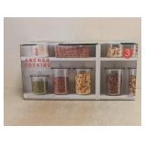 NEW ANCHOR HOCKING GOODE SUNDRY JAR GLASS 3PC