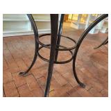 Glass Top / Metal Frame Dining Table 29 1/2" x 36"