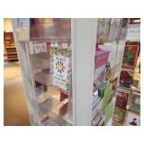 Plastic Retail Display Greeting Card Rack with Clear Plastic Shelves 21" x 21" x 70"