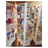 Plastic Retail Display Greeting Card Rack with Clear Plastic Shelves 21" x 21" x 70"