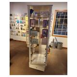 Plastic Retail Display Greeting Card Rack with Clear Plastic Shelves 21" x 21" x 70"