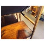 Metal Frame / Stained Wood Shelf Book Case 5-tier 32" x 14" x 48"