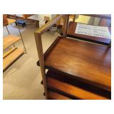 Metal Frame / Stained Wood Shelf Book Case 5-tier 32" x 14" x 48"