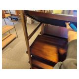 Metal Frame / Stained Wood Shelf Book Case 5-tier 32" x 14" x 48"