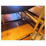 Metal Frame / Stained Wood Shelf Book Case 5-tier 32" x 14" x 48"