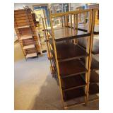 Metal Frame / Stained Wood Shelf Book Case 5-tier 32" x 14" x 48"