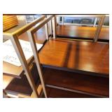 Metal Frame / Stained Wood Shelf Book Case 5-tier 32" x 14" x 48"