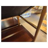 Metal Frame / Stained Wood Shelf Book Case 5-tier 32" x 14" x 48"