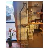 Glass Shelf / Metal Frame Display Shelf 13" x 13" x 66"