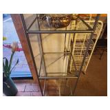 Glass Shelf / Metal Frame Display Shelf 13" x 13" x 66"