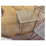 Lot of (3) Metal Wire Mesh Display Stands 7"x7"x8", 6"x6"x7" and 5"x5"x6"