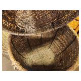 Hand-Woven Seagrass Wicker Storage Basket / Side Table 15" x 13"