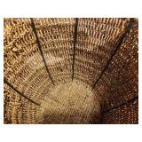 Hand-Woven Seagrass Wicker Storage Basket / Side Table 15" x 13"