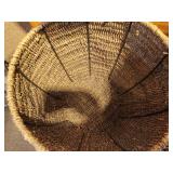 Hand-Woven Seagrass Wicker Storage Basket / Side Table 17" x 15"