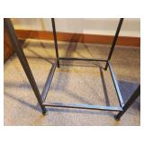 Glass Top / Metal Frame End Table 14" x 14" x 24"