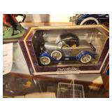 Lot of (2) 1:25 Scale Die-Cast Metal Collectibles - 1930 Ford Roadster Car and 12th Edition 1936 Ford Bank by Ertl Collectibles (in original packaging)