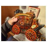 Lot of (2) Whisky Decanters - 1969 Erza Brooks Overland Express Stage Coach, 1977 Old Commonwealth Kentucky Thoroughbred Race Horse and Foal