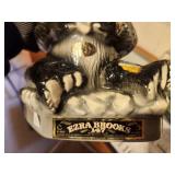 Lot of (2) Whisky Decanters - 1973 Jim Beam Tiffany Poodle, 1972 Erza Brooks Panda Bear by Heritage China