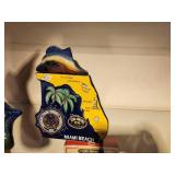 Lot of (2) Whisky Decanters - 1974 Erza Brooks Commemorative American Legion 56th National Convention Miami Beach, 1970 Erza Brooks Marlin Sailfish Nautical