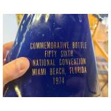 Lot of (2) Whisky Decanters - 1974 Erza Brooks Commemorative American Legion 56th National Convention Miami Beach, 1970 Erza Brooks Marlin Sailfish Nautical