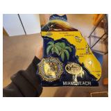 Lot of (2) Whisky Decanters - 1974 Erza Brooks Commemorative American Legion 56th National Convention Miami Beach, 1970 Erza Brooks Marlin Sailfish Nautical