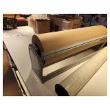 Paper Roll Dispenser and Cutter with (2) Full Rolls of Paper + One Partial Roll