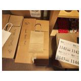 Lot of (137) Kraft Paper Gift Bags 5 1/4" x 3 1/4" x 8-3/8"