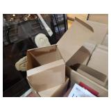 Lot of (17) Kraft Paper Gift Box with Tuck-Top 7" x 7" x 7"