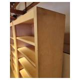 Custom Made Solid Maple Wood Book Case with (5) Adjustable Shelves 35" x 17" x 6