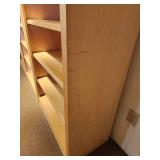 Custom Made Solid Maple Wood Book Case with (5) Adjustable Shelves 35" x 17" x 6