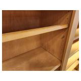 Lot of (2) Custom Made Solid Maple Wood Book Cases with (5) Adjustable Shelves 35" x 17" x 6