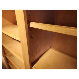 Lot of (2) Custom Made Solid Maple Wood Book Cases with (5) Adjustable Shelves 35" x 17" x 6