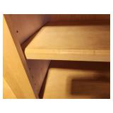 Lot of (2) Custom Made Solid Maple Wood Book Cases with (5) Adjustable Shelves 35" x 17" x 6