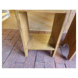 Lot of (2) Wooden Book Cases 3-shelf 14" x 10" x 42"