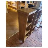 Lot of (2) Wooden Book Cases 3-shelf 14" x 10" x 42"