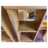 Lot of (2) Wooden Book Cases 3-shelf 14" x 10" x 42"
