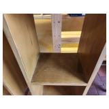 Lot of (2) Wooden Book Cases 3-shelf 14" x 10" x 42"