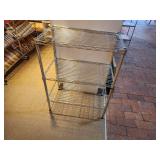 Chrome Plated Finish Metal Storage / Display Rack 23" x 13 1/2" x 30"