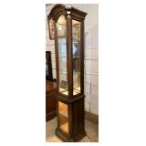 Lighted Wood Curio Cabinet with Glass Shelves