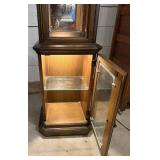 Lighted Wood Curio Cabinet with Glass Shelves