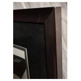 Dale Earnhardt Sr & Jr Black and White framed print