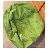 2 Big Joe Bean Bag Chairs and 1 Foot Stool Bean Bag