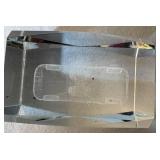 Dale Earnhardt Table Lamp and Crystal Glass Etched Paperweight