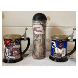 2 Dale Earnhardt Sr. Tankards and 1 Dale Earnhardt Sr. Travel Mug
